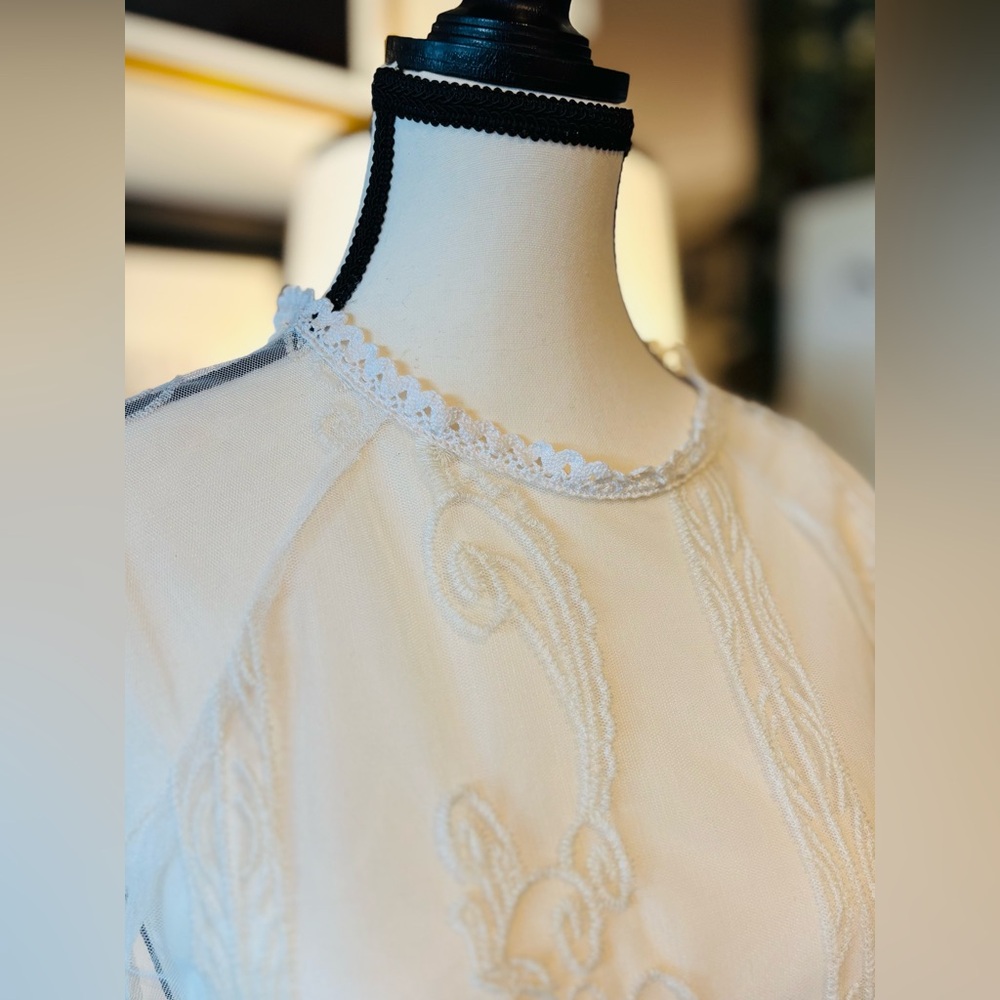 DEX Lace Blouse sz L - Picture 8 of 13